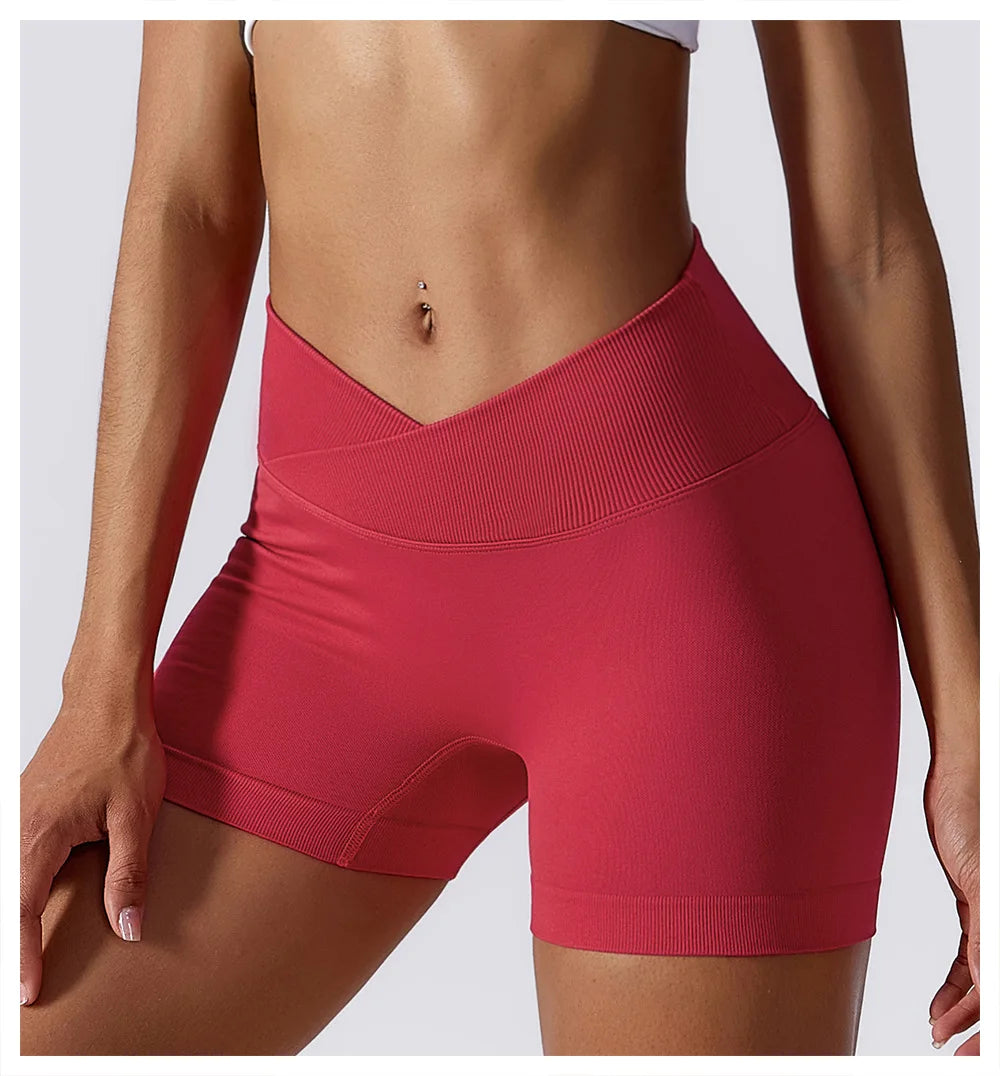 Seamless High-Waist Yoga Shorts