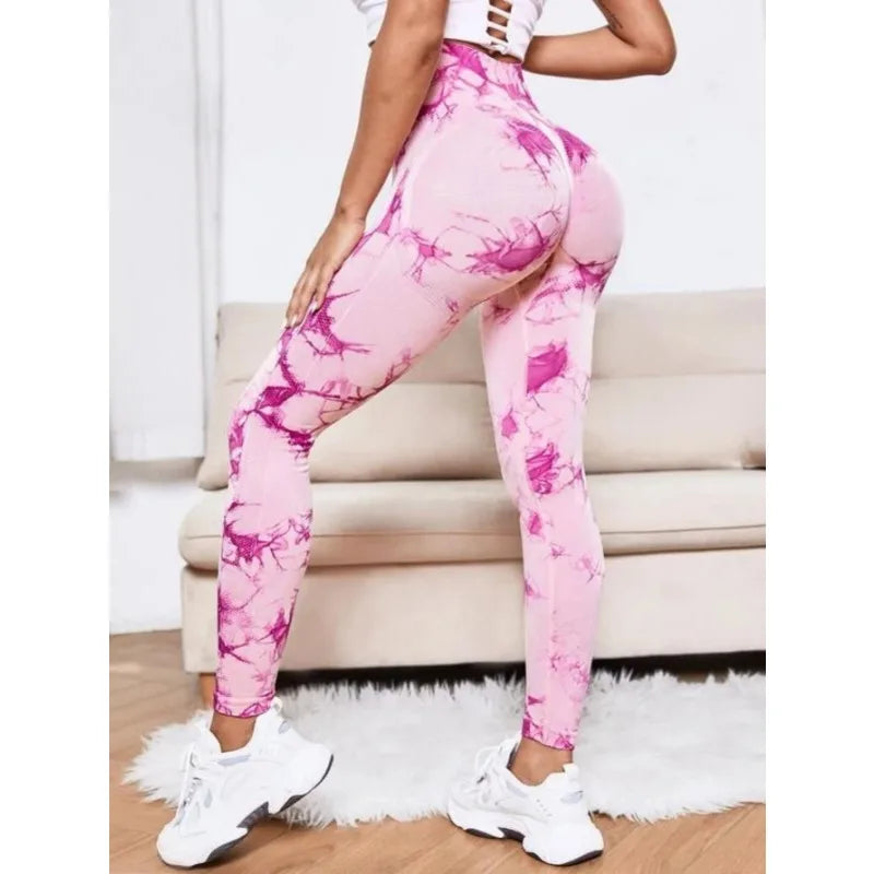 Seamless High-Waist Tie Dye Leggings