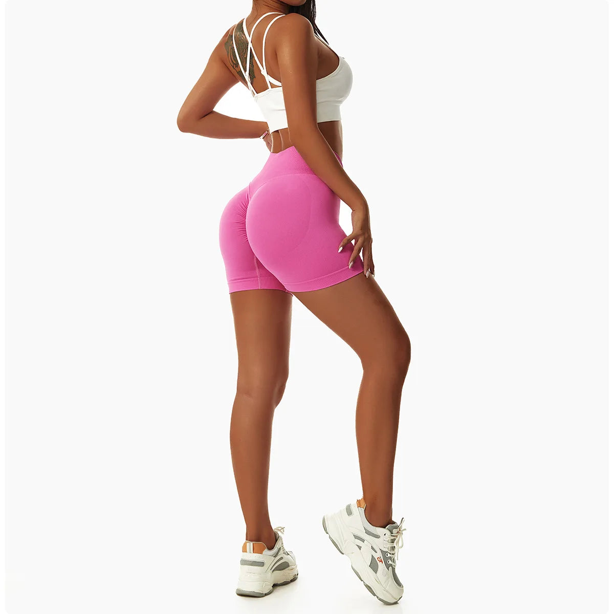 Seamless High-Waist Yoga Shorts