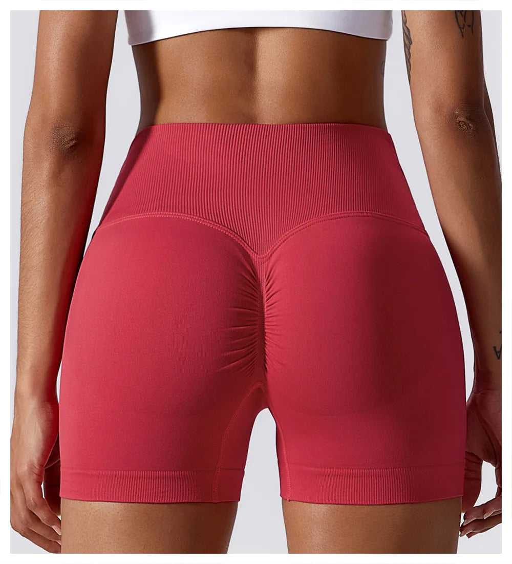 Seamless High-Waist Yoga Shorts