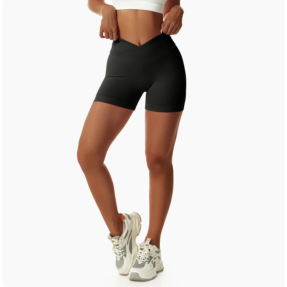 Seamless High-Waist Yoga Shorts