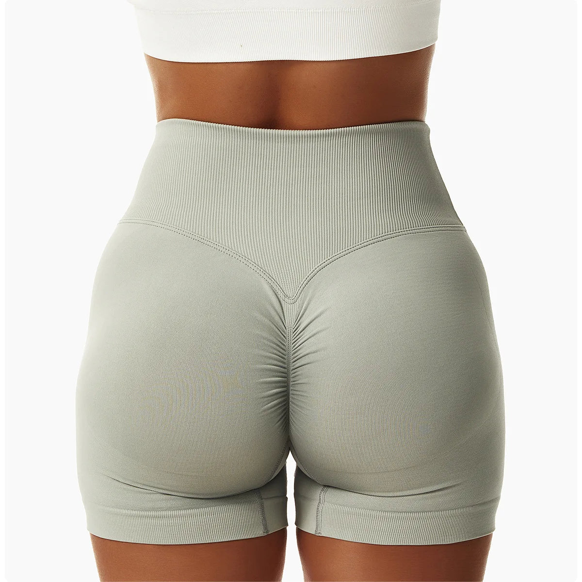 Seamless High-Waist Yoga Shorts