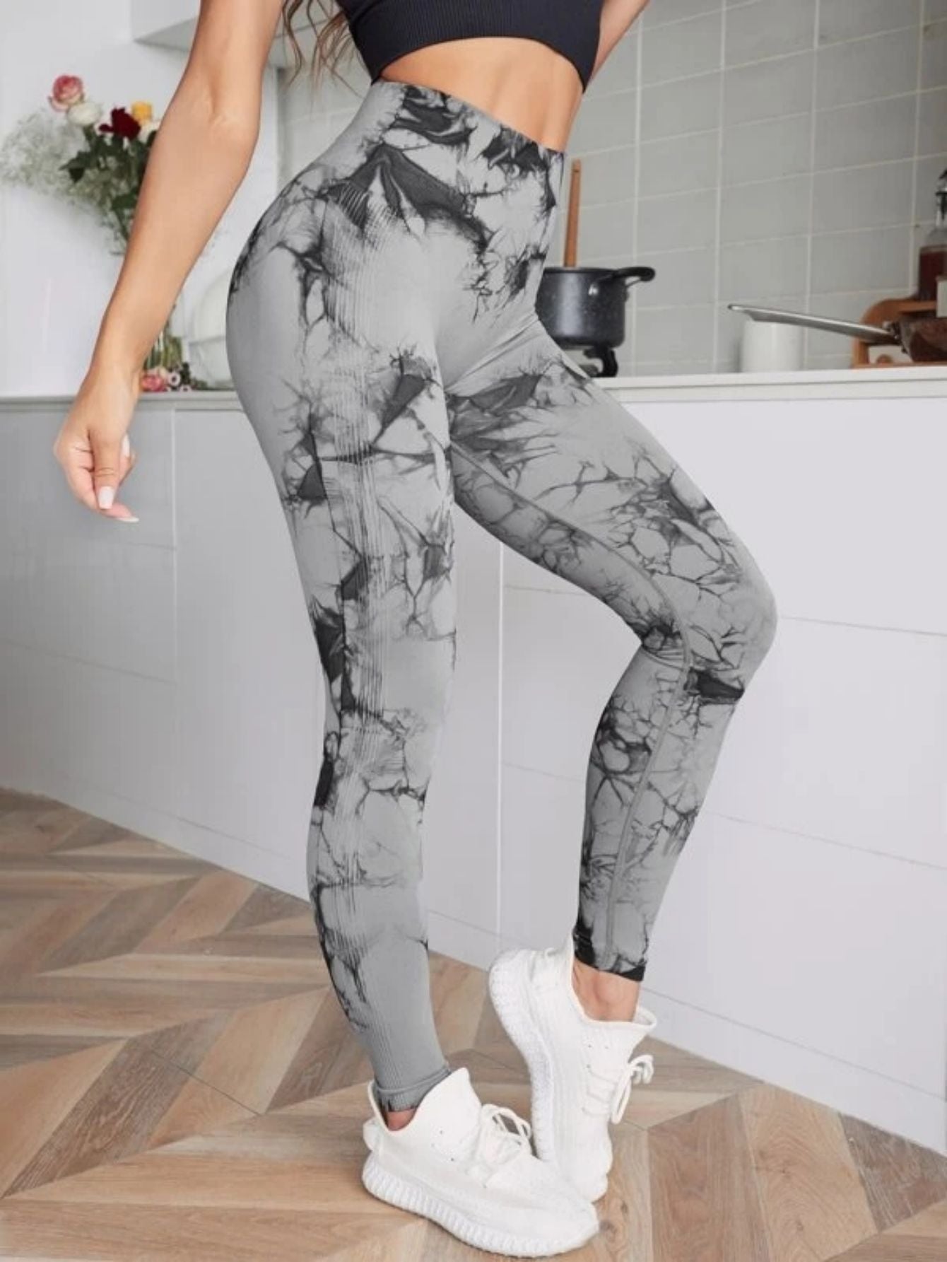 Leggings tie dye de cintura alta sin costuras