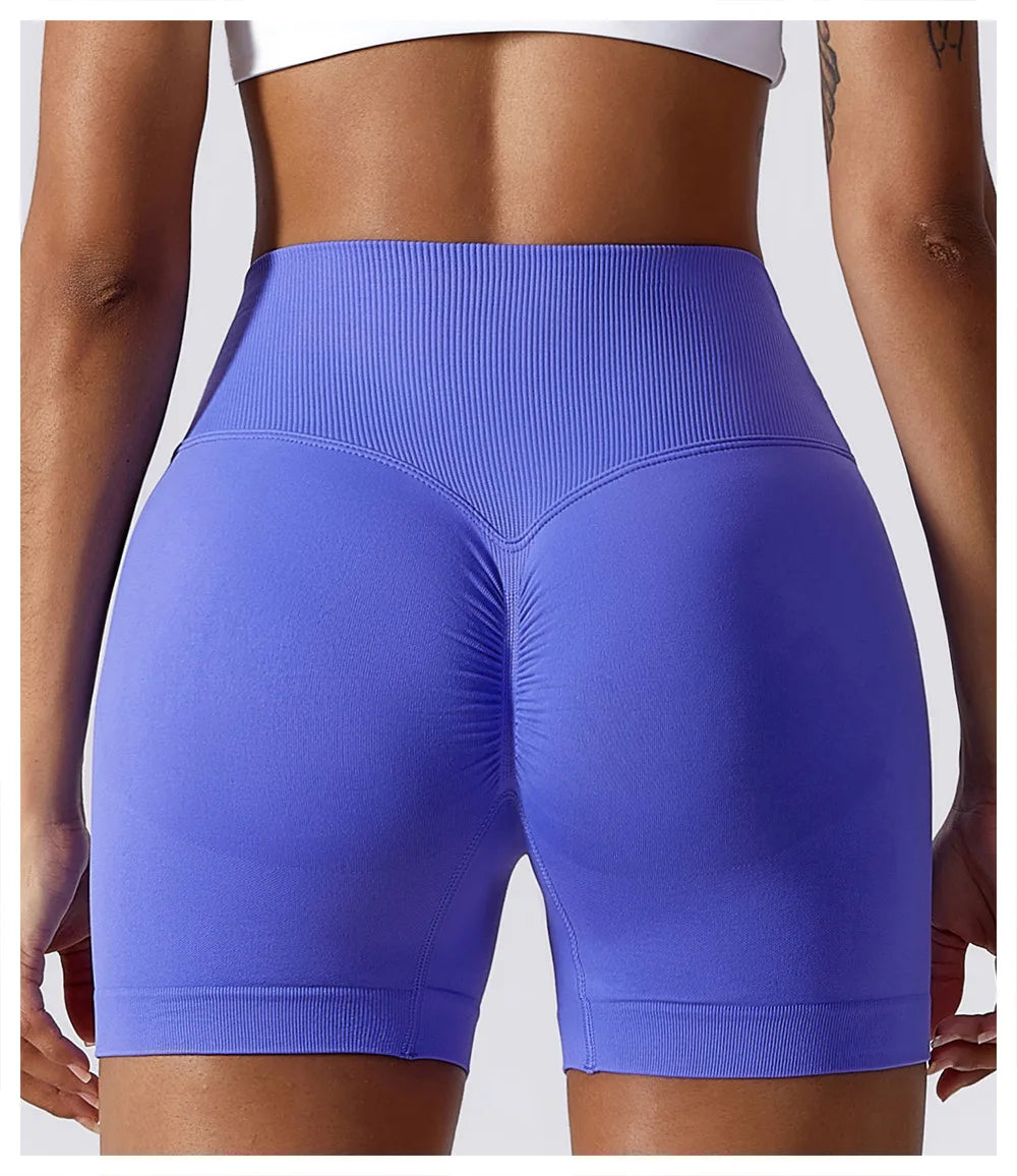 Seamless High-Waist Yoga Shorts