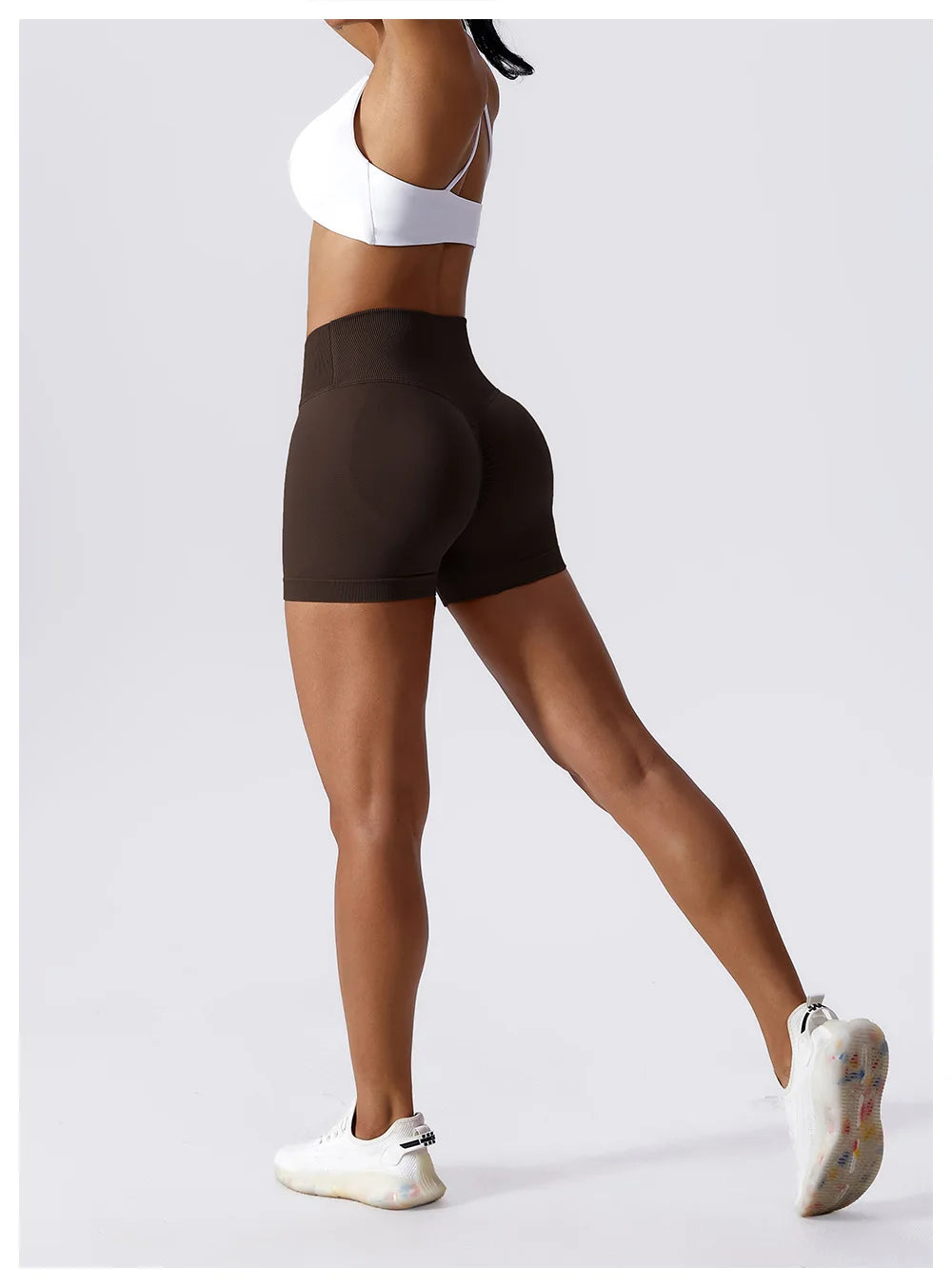 Seamless High-Waist Yoga Shorts