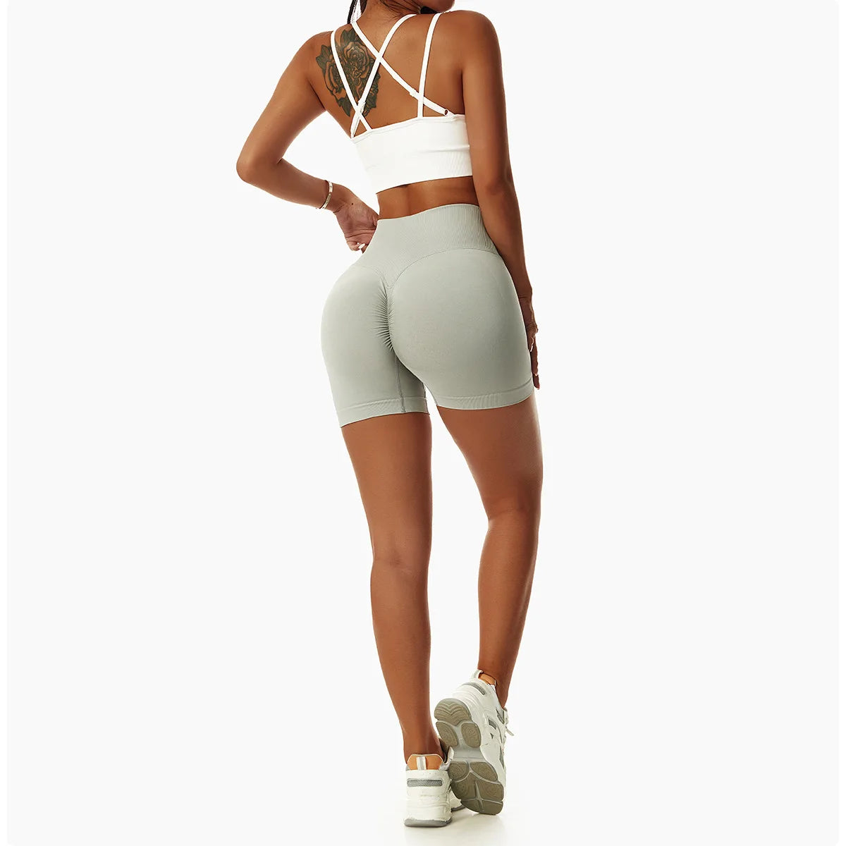 Seamless High-Waist Yoga Shorts