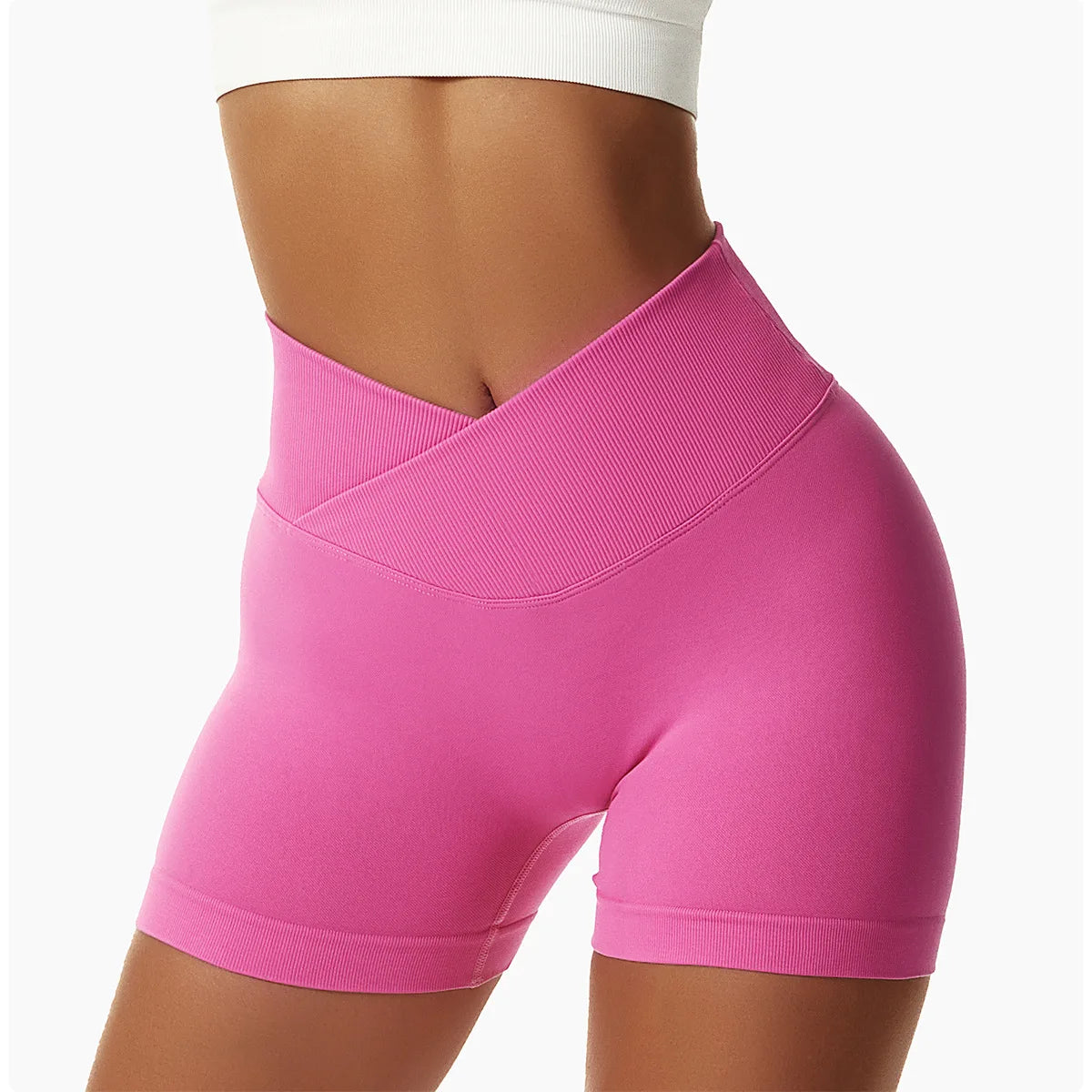 Seamless High-Waist Yoga Shorts