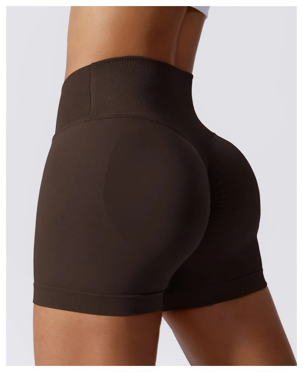 Seamless High-Waist Yoga Shorts