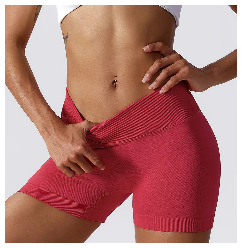 Seamless High-Waist Yoga Shorts