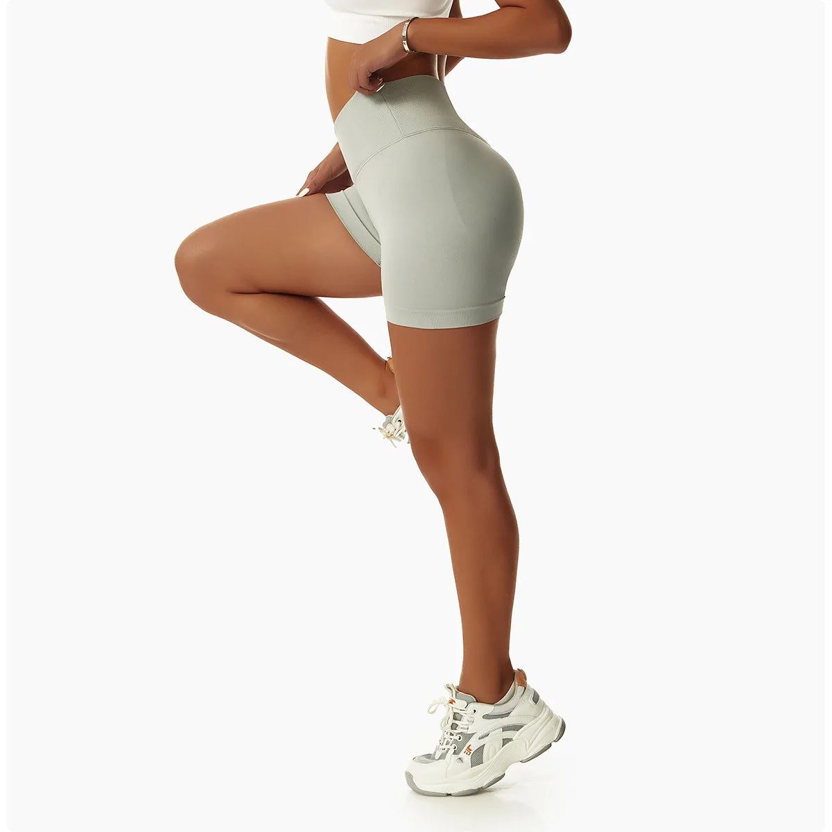 Seamless High-Waist Yoga Shorts