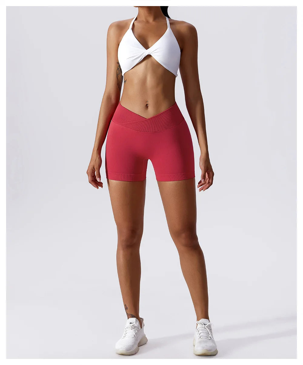 Seamless High-Waist Yoga Shorts