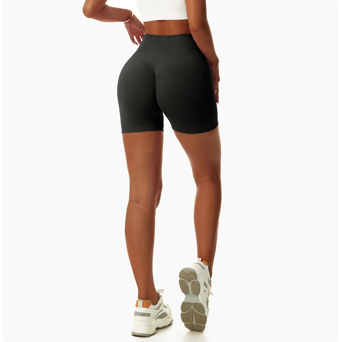 Seamless High-Waist Yoga Shorts