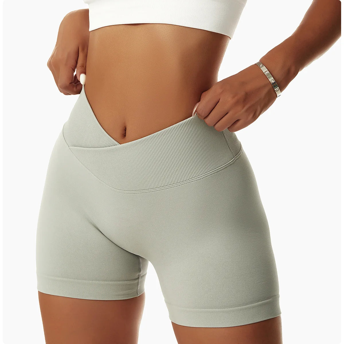 Seamless High-Waist Yoga Shorts