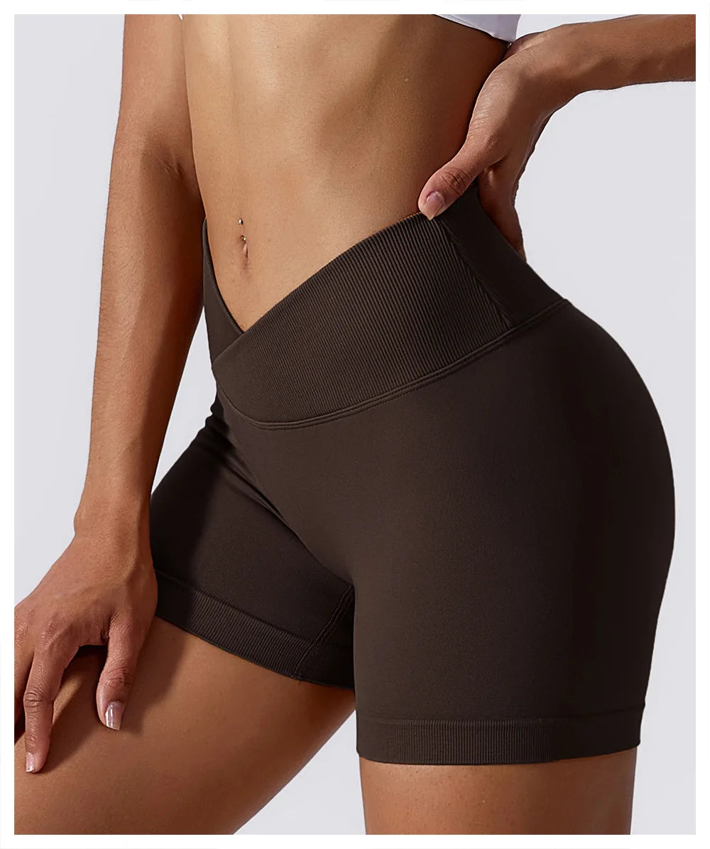 Seamless High-Waist Yoga Shorts