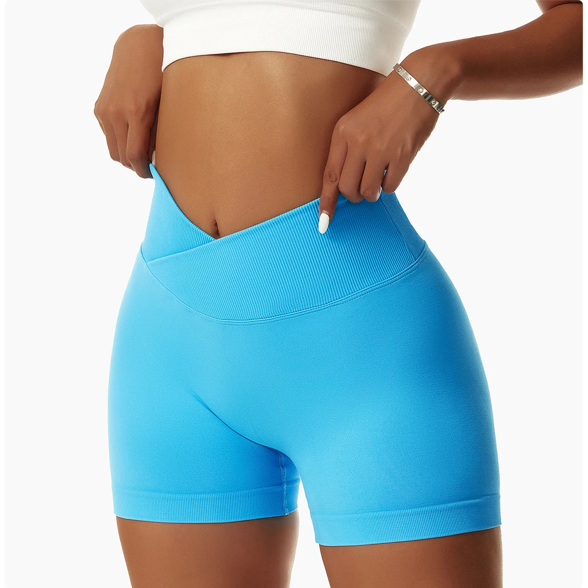 Seamless High-Waist Yoga Shorts