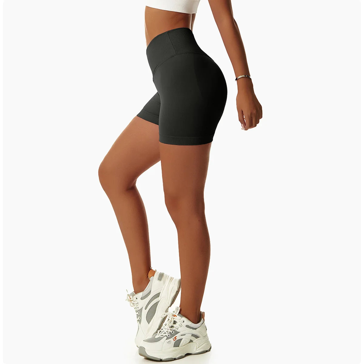 Seamless High-Waist Yoga Shorts