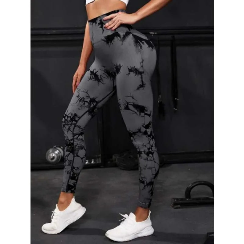 Seamless High-Waist Tie Dye Leggings