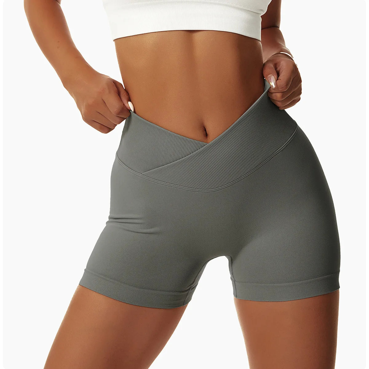 Seamless High-Waist Yoga Shorts