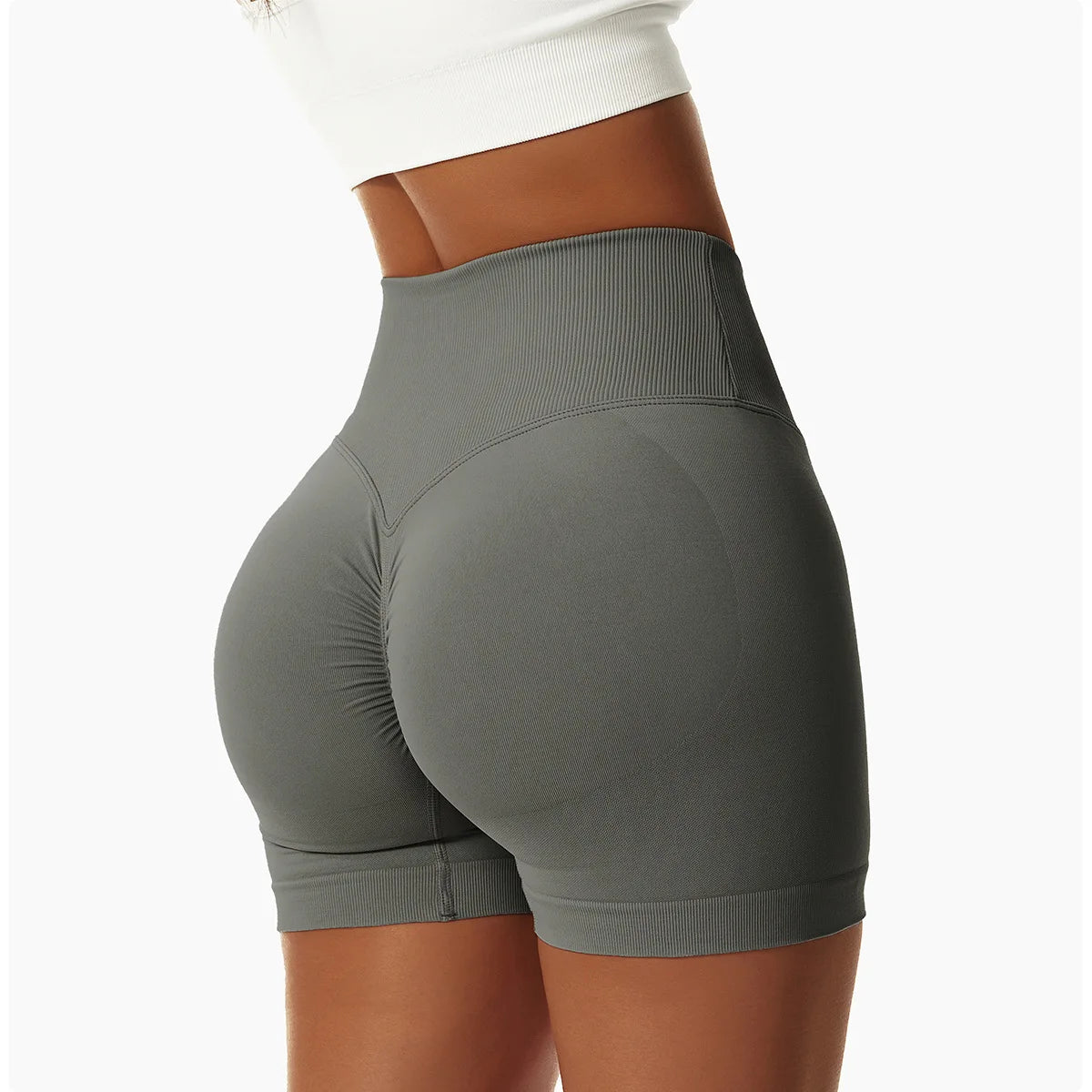 Seamless High-Waist Yoga Shorts