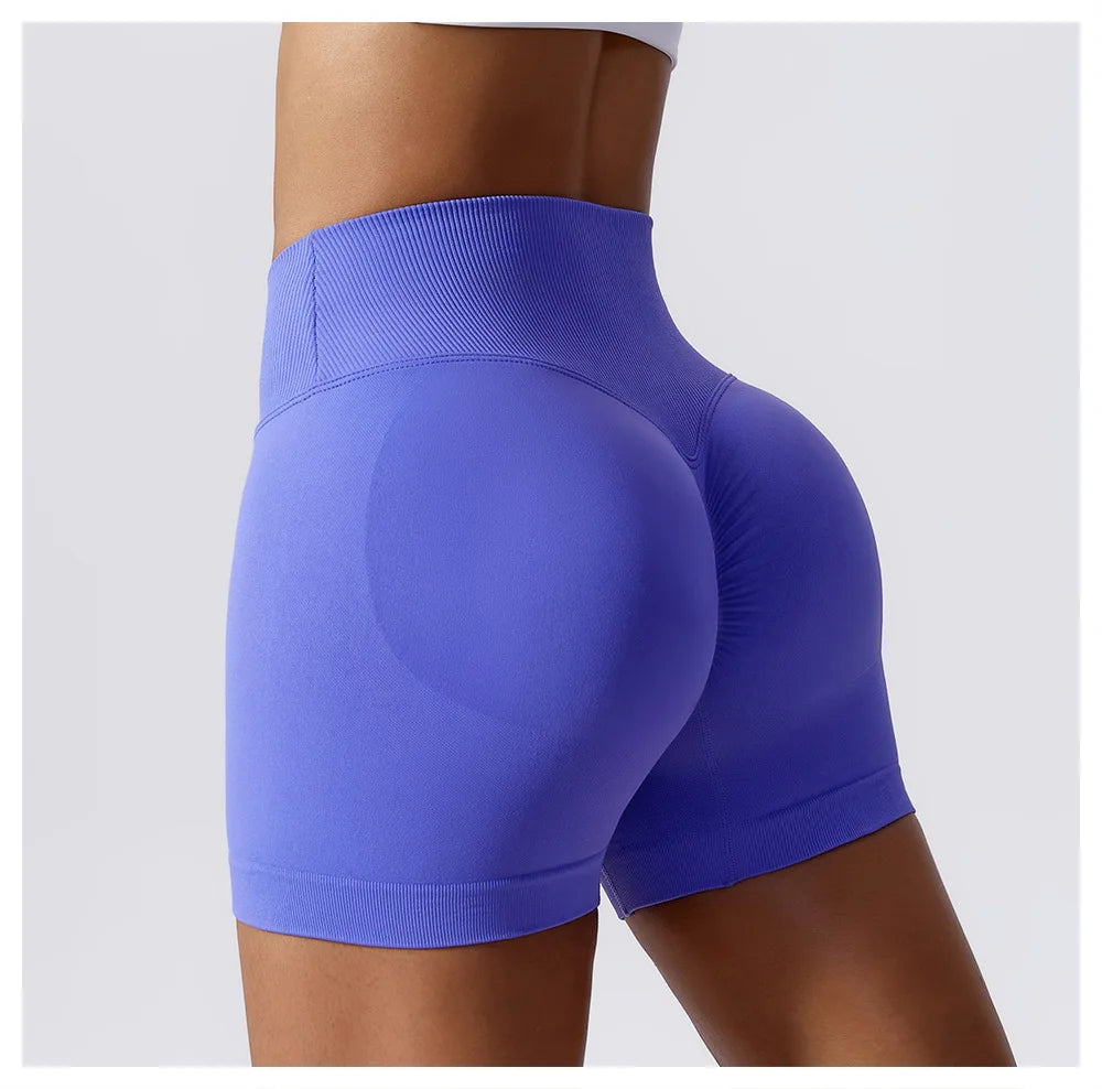 Seamless High-Waist Yoga Shorts