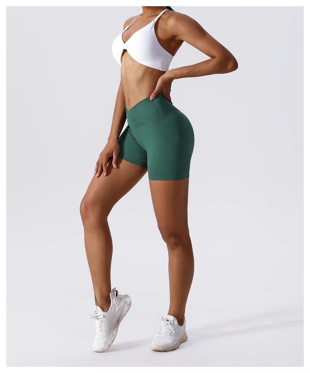 Seamless High-Waist Yoga Shorts