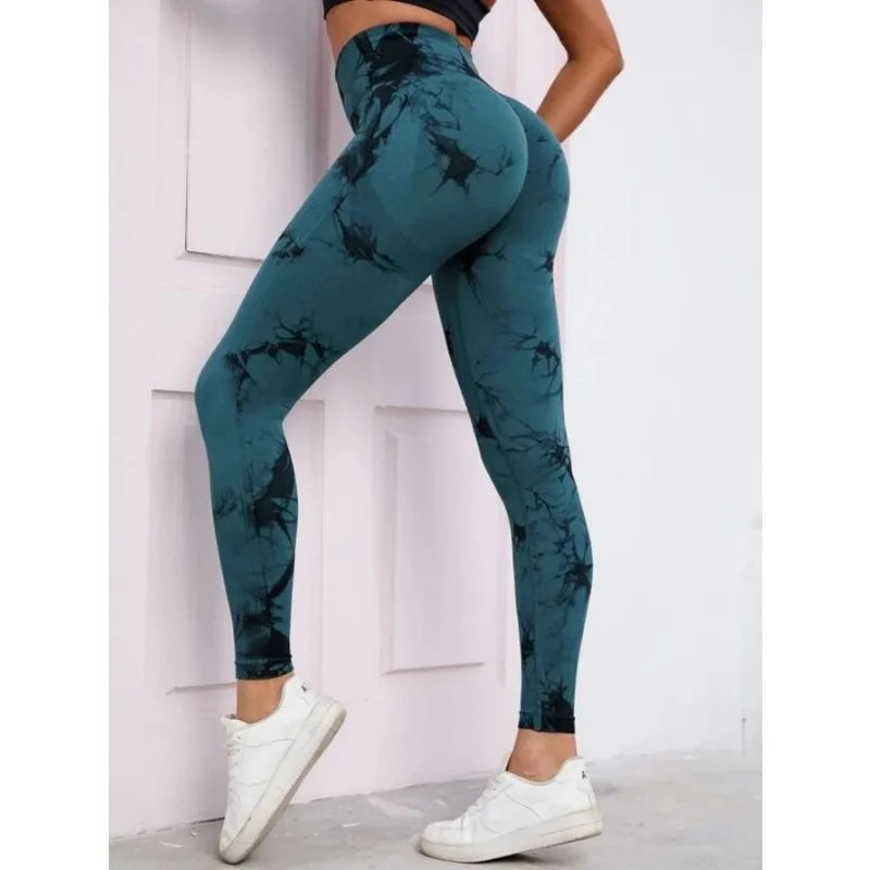 Seamless High-Waist Tie Dye Leggings