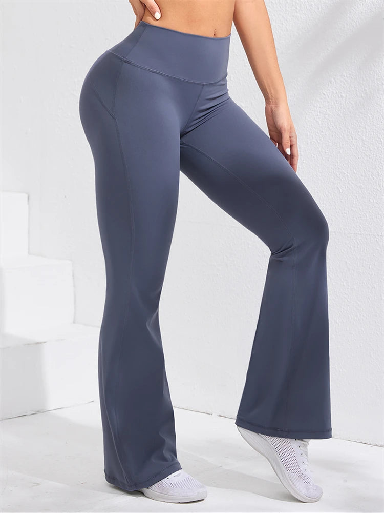 Leggings acampanados de cintura alta para mujer