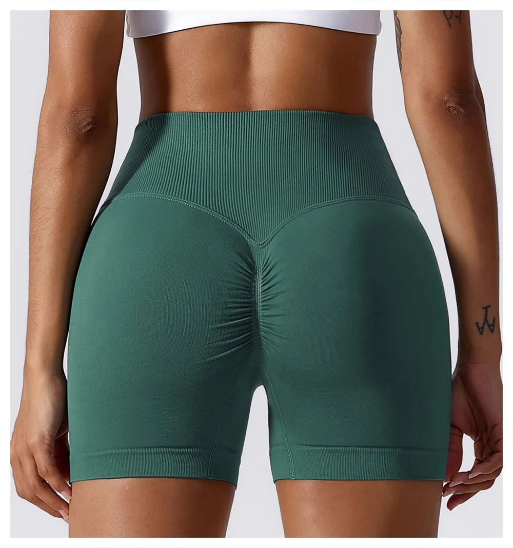 Seamless High-Waist Yoga Shorts