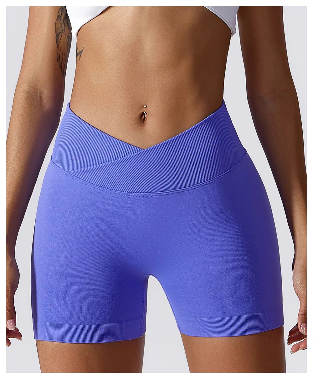 Seamless High-Waist Yoga Shorts